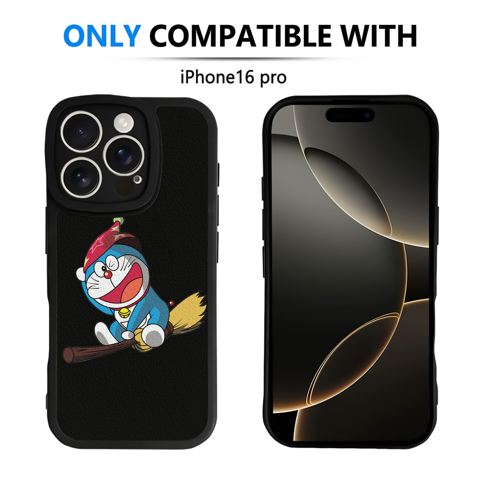 （画像用） ドラえもん Doraemon 【iPhone 16シリーズ対応】シリコンスマホケース（レザー調） 材質：シリコン